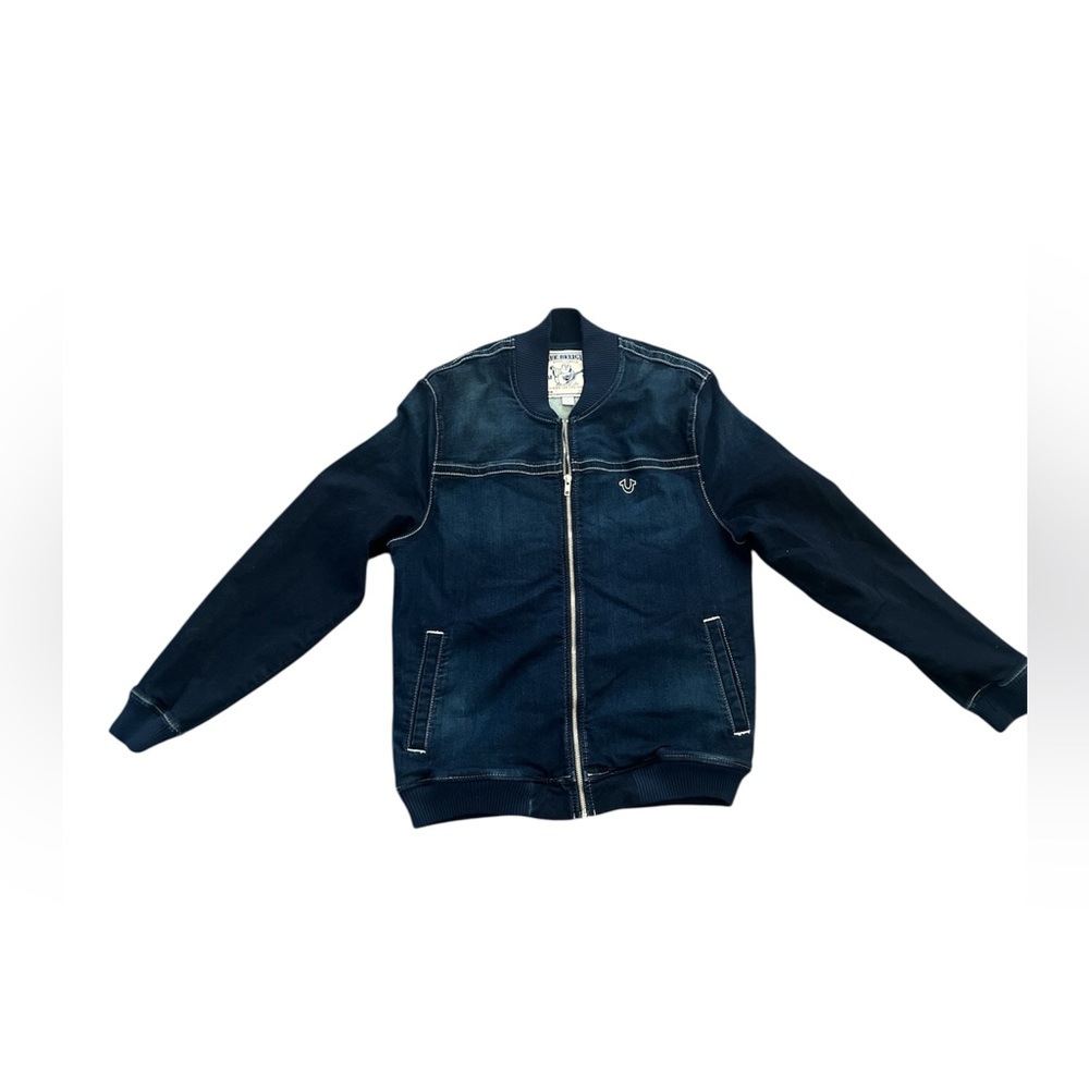 True Religion Men's Indigo Runner Jacket (Denim Look) - Size L